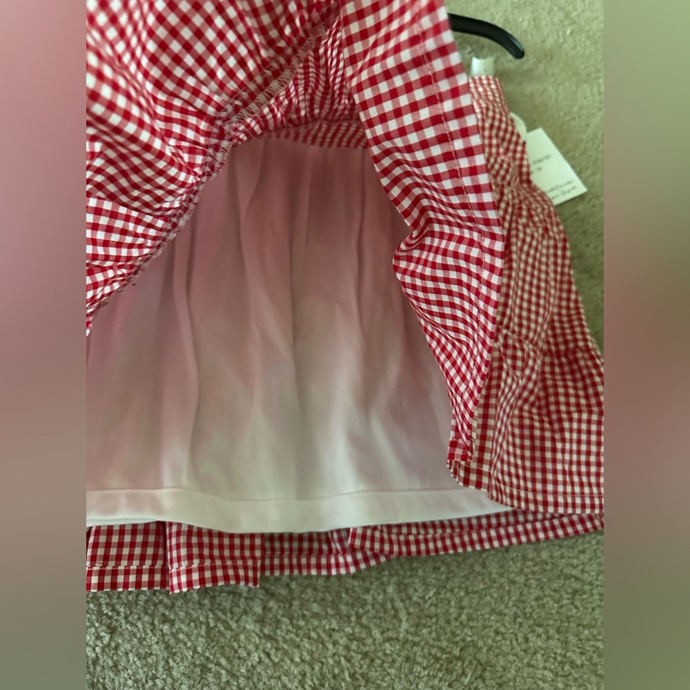 Red Gingham Two piece skirt and tank - Picture 4 of 10